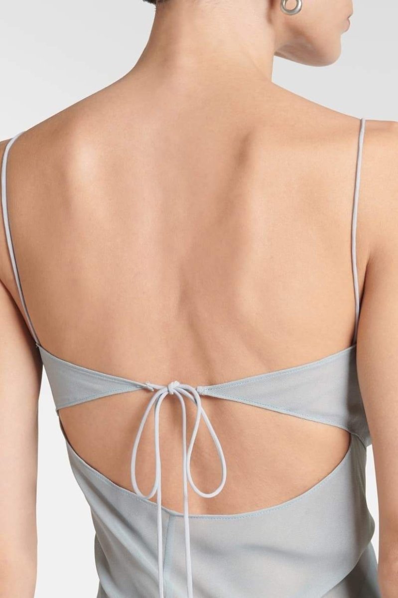 Elvira Çiçek Baskılı Fırfırlı Midi Slip Elbise