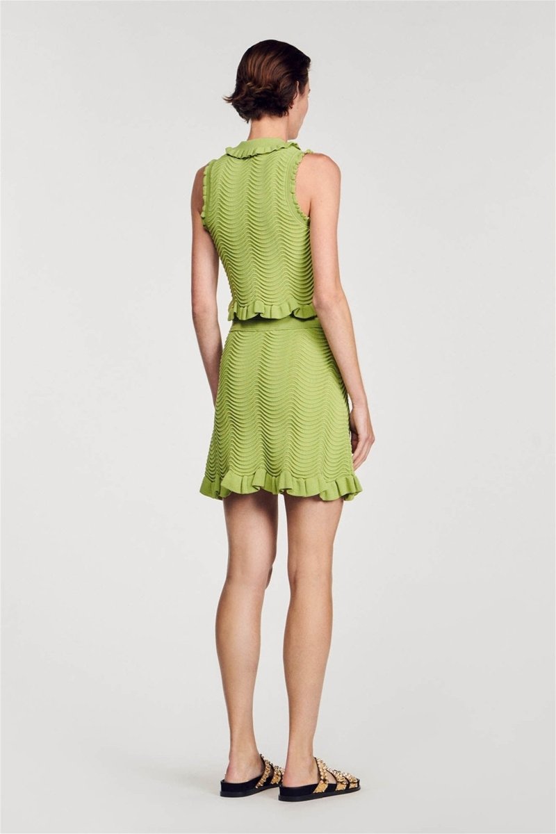 Elvira Fırfırlı Örme Etek Takım