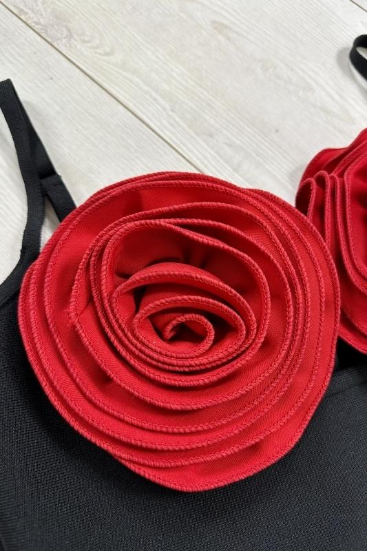 Emily Çiçekli Bandaj Maxi Slip Elbise