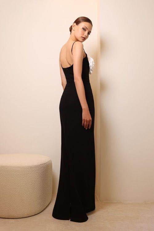 Emily Çiçekli Bandaj Maxi Slip Elbise