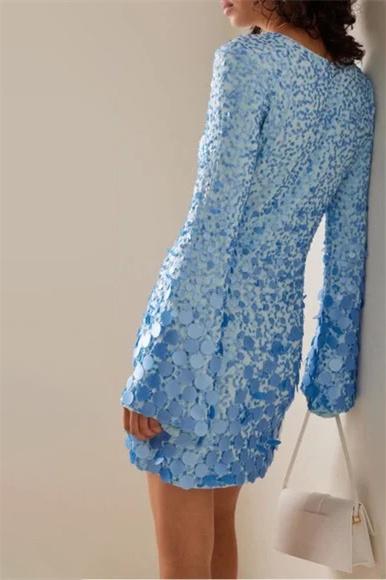 Emma Payetler Kolları Genişletilmiş Mini Elbise