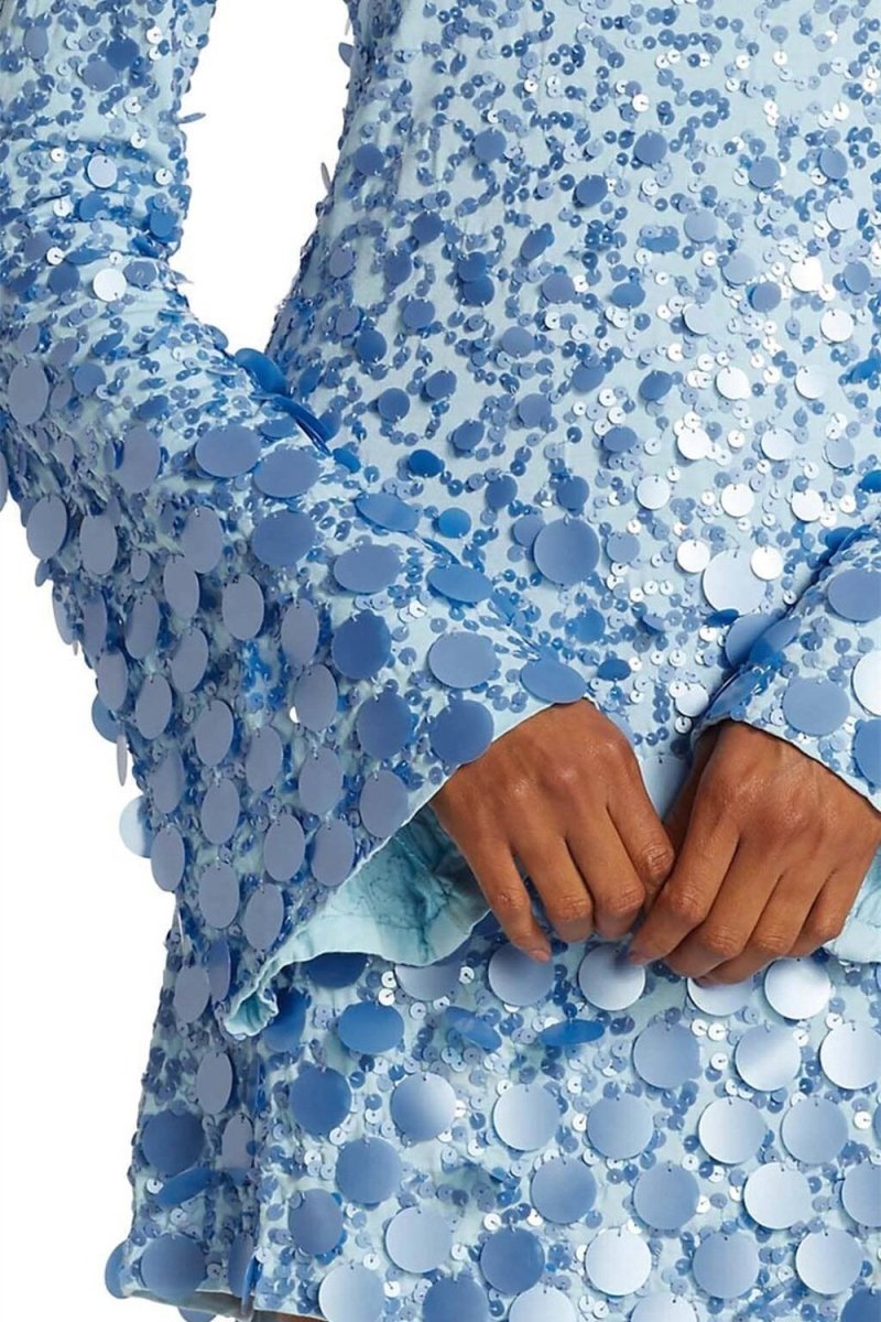 Emma Payetler Kolları Genişletilmiş Mini Elbise