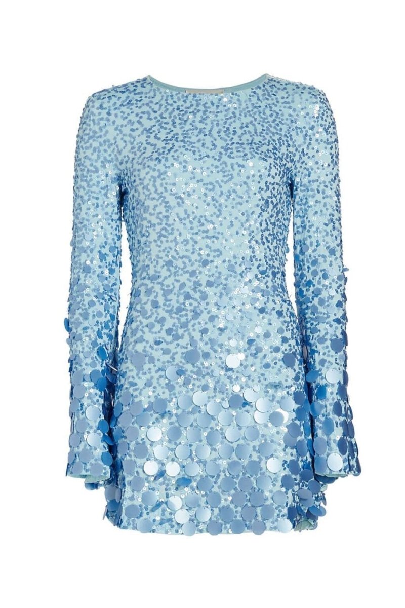 Emma Payetler Kolları Genişletilmiş Mini Elbise