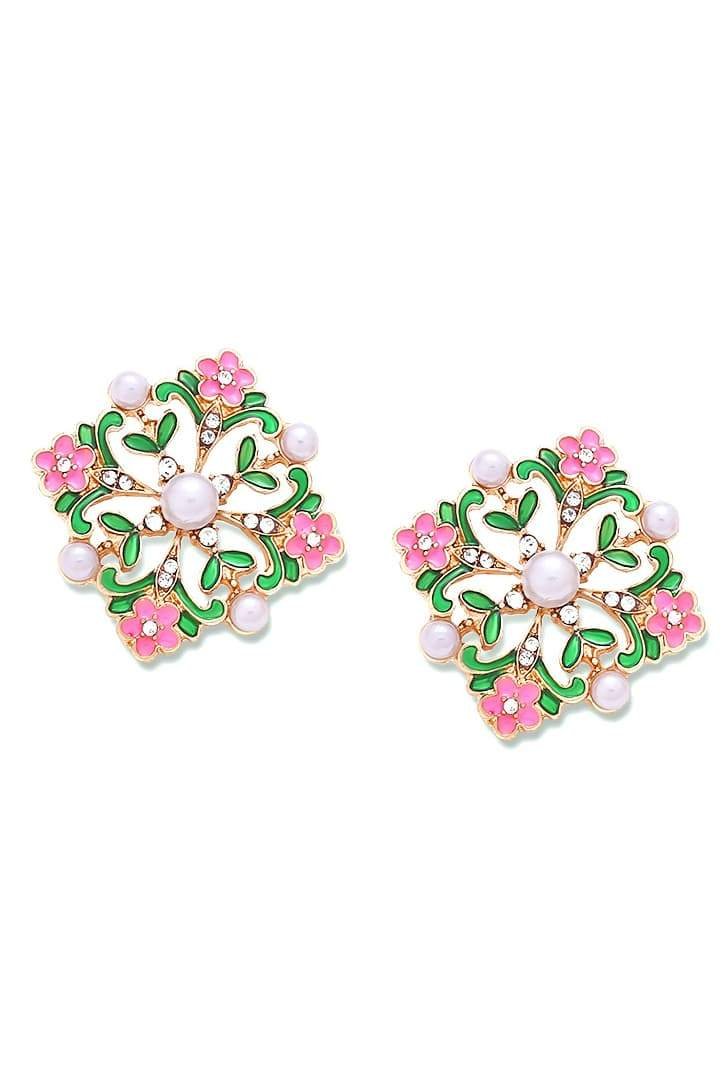 Mine Çiçek Salkımı İnci Damla Küpe