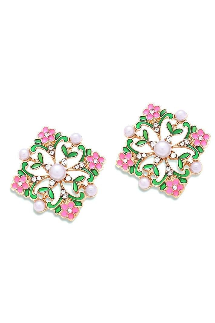 Mine Çiçek Salkımı İnci Damla Küpe