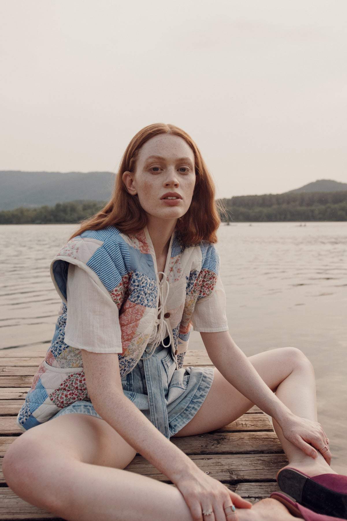 Enid Baskılı Cabrio Kapitone Ceket