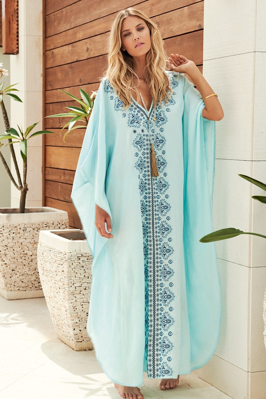 Erica Baskılı Maxi Kaftan
