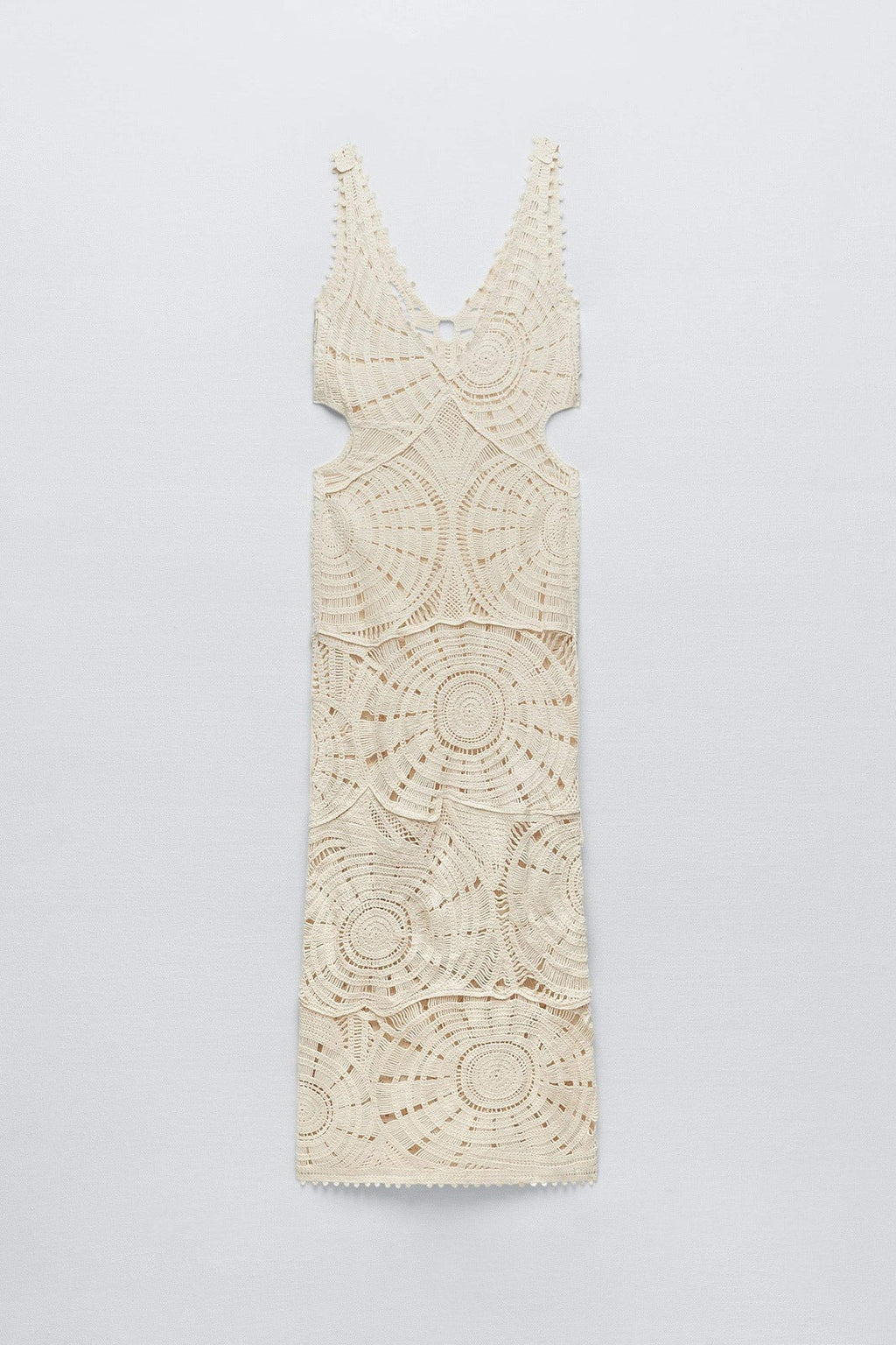 Ethel Cut-Out Tığ İşi Maxi Elbise