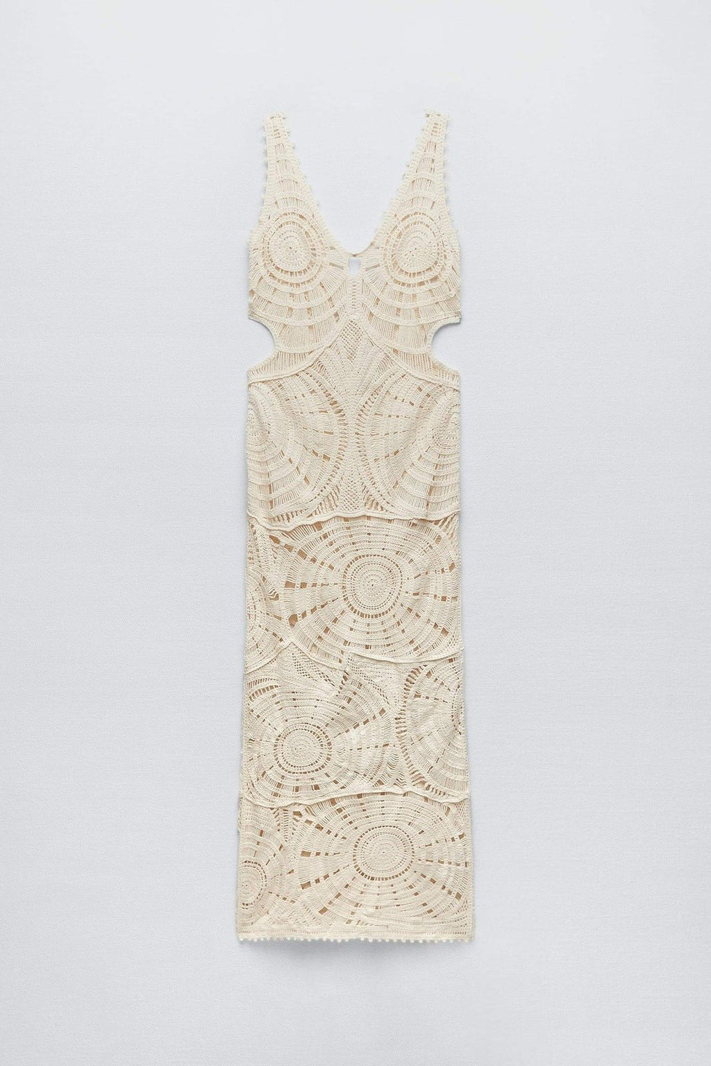 Ethel Cut-Out Tığ İşi Maxi Elbise