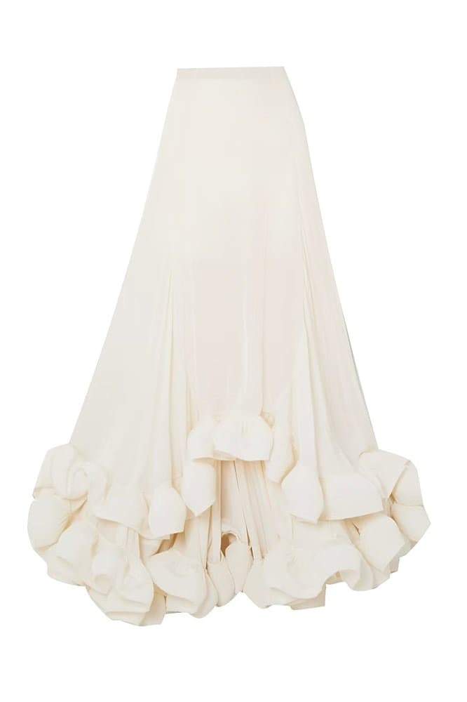 Eunice Fırfırlı Asimetrik Maxi Etek Takım