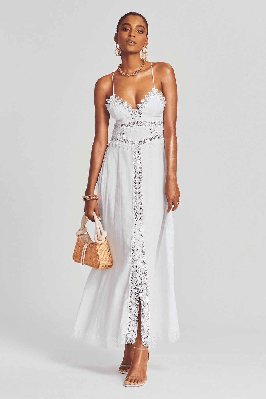 Fay Dantelli Uzun Elbise