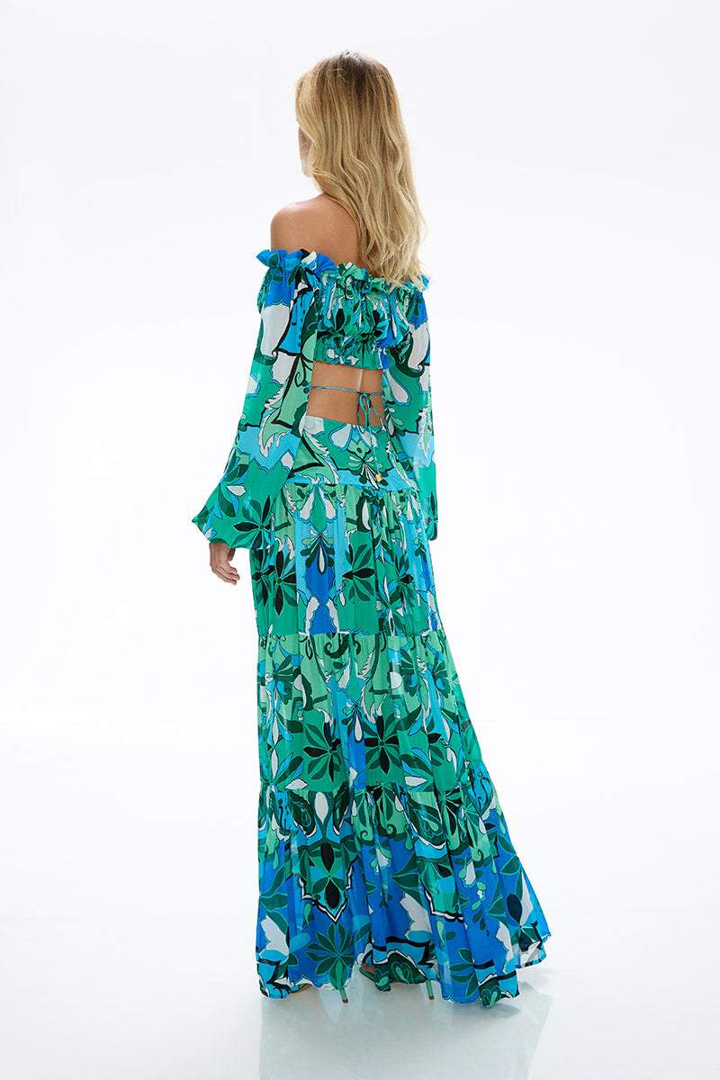 Felicia Baskılı Düşük Omuz Takım