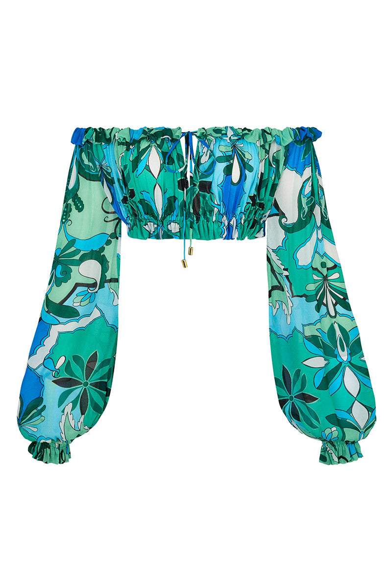 Felicia Baskılı Düşük Omuz Takım