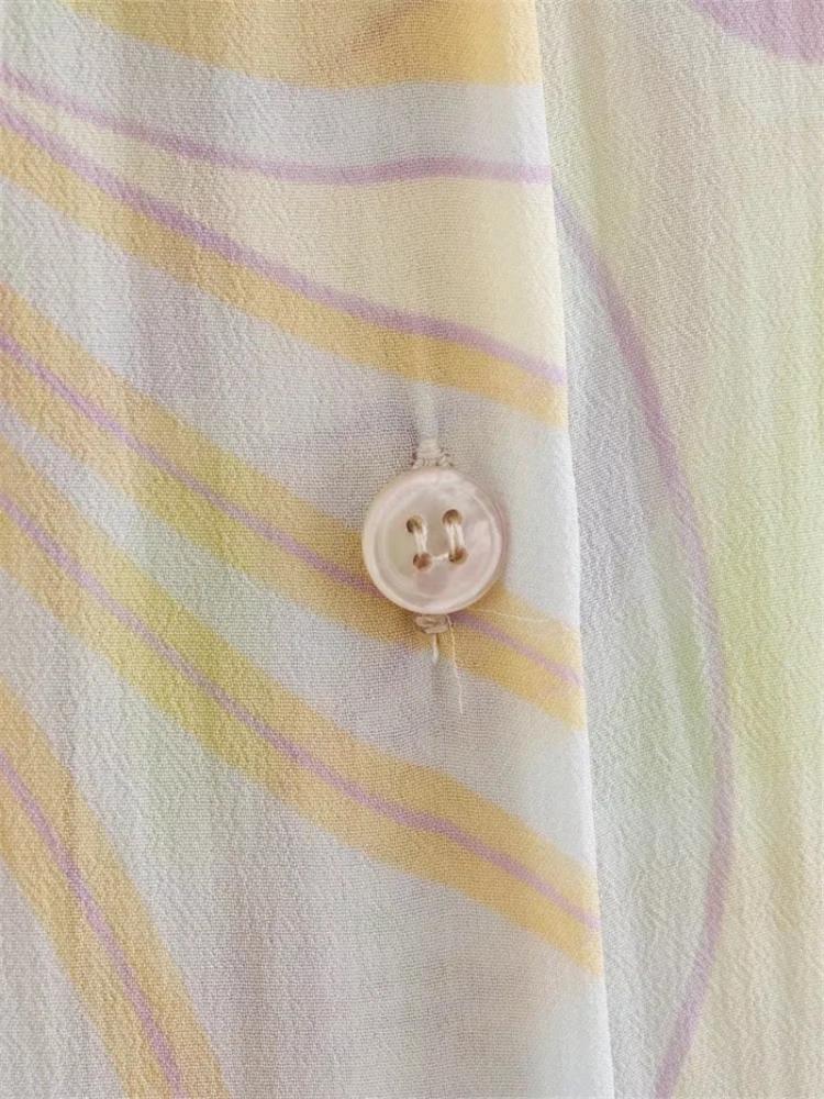 Flow Baskılı Bluz Takım