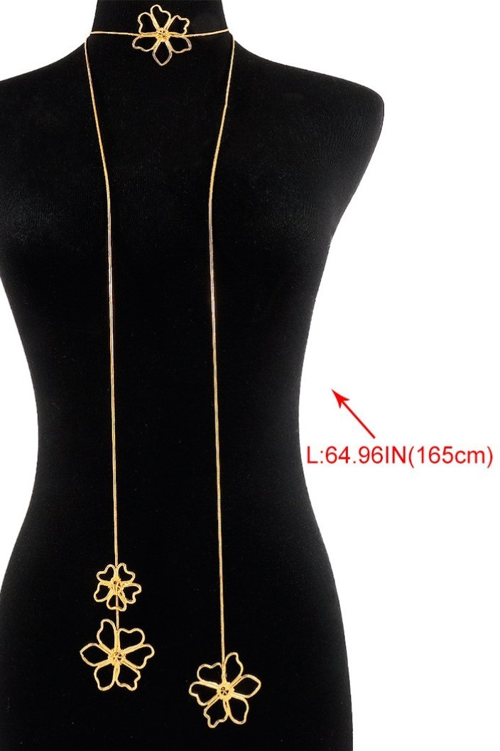 Çiçek Metal Zincir Kolye