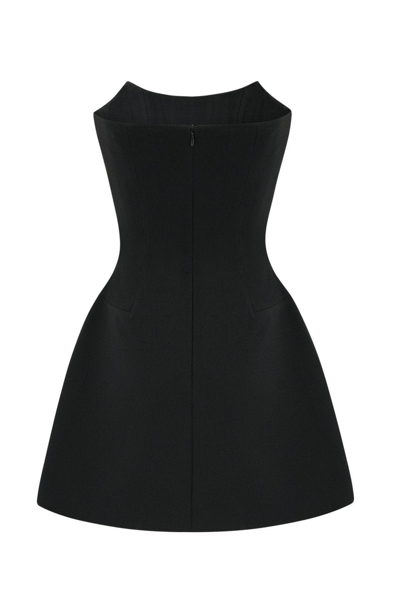 Frances Kristal Taşlı Kolsuz Mini Elbise