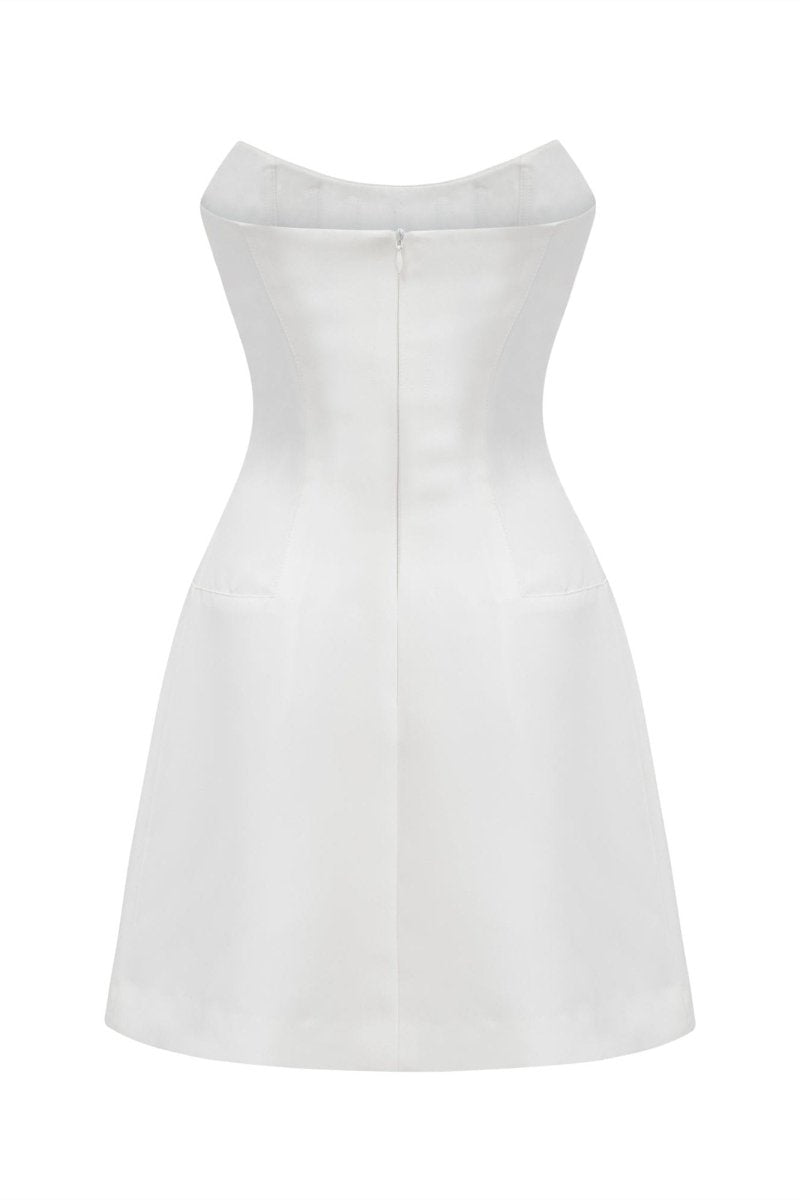 Frances Kristal Taşlı Kolsuz Mini Elbise