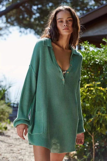 Gemma Düğmeli Triko Tulum