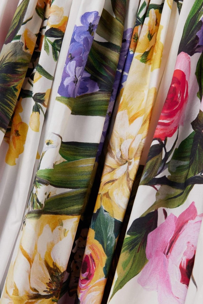 Gemma Çiçek Baskılı V Yaka Mini Elbise