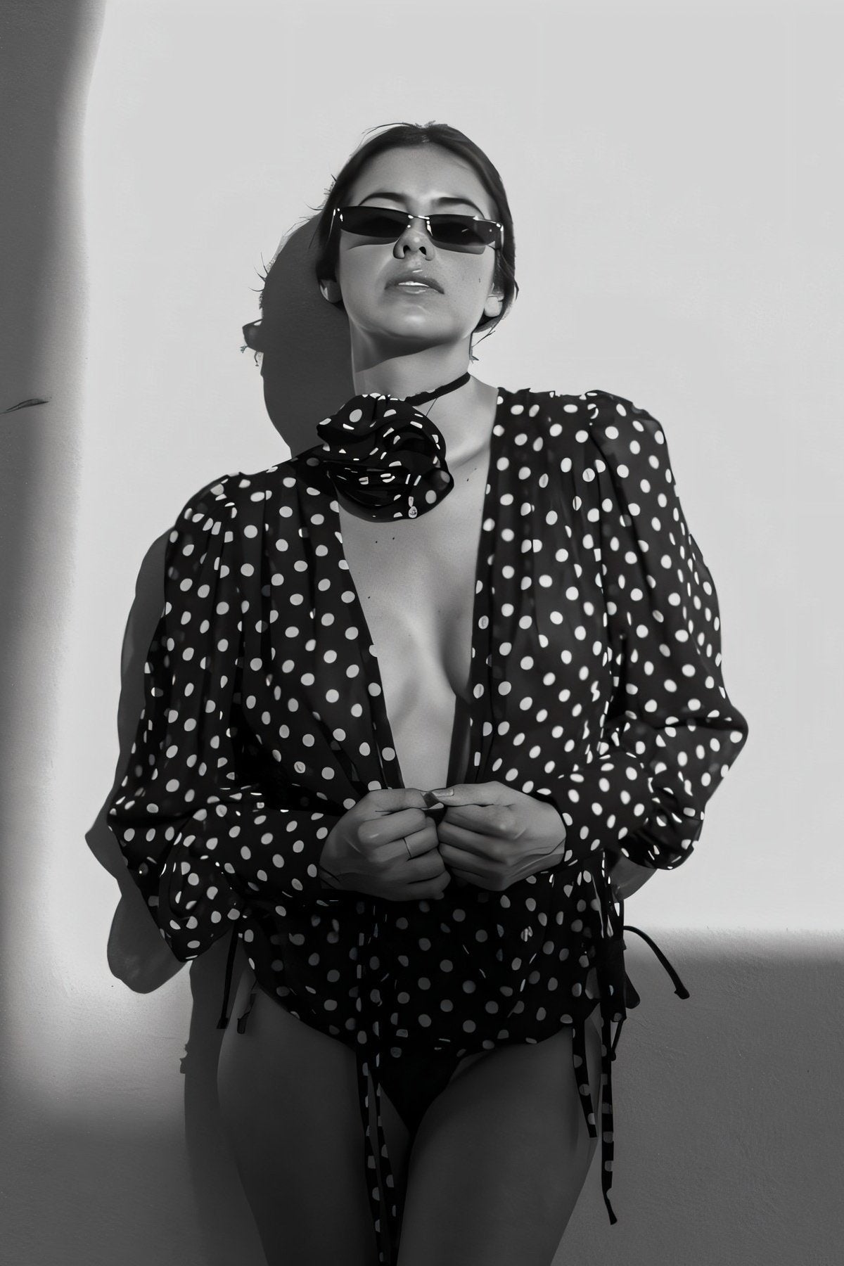 Gilda Puantiyeli Uzun Kollu Bluz