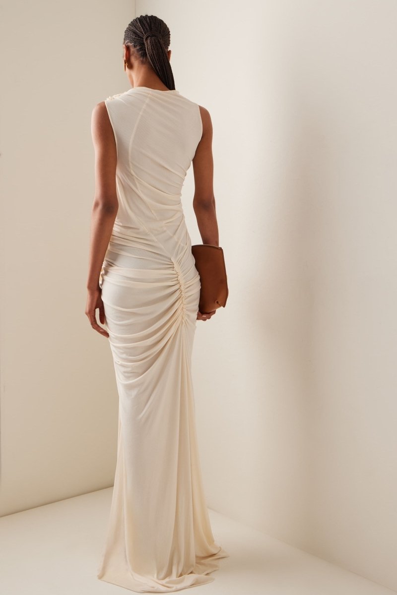 Gloria Kolsuz Dantelli Uzun Elbise