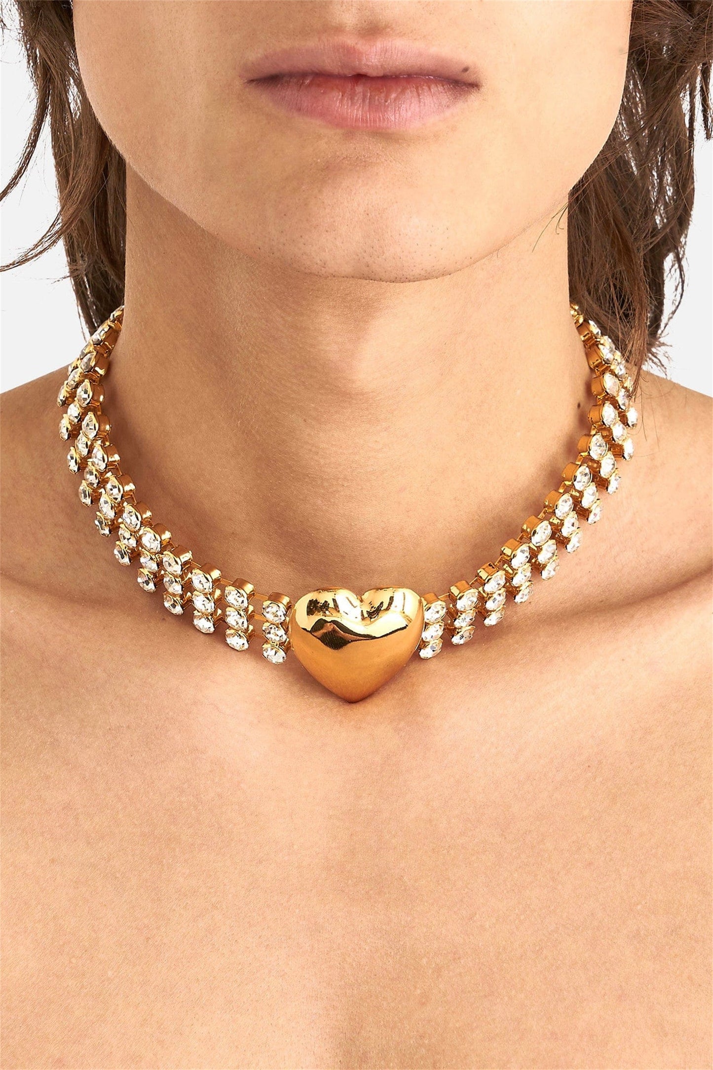 Metal Kalpli Taşlı Gerdanlık