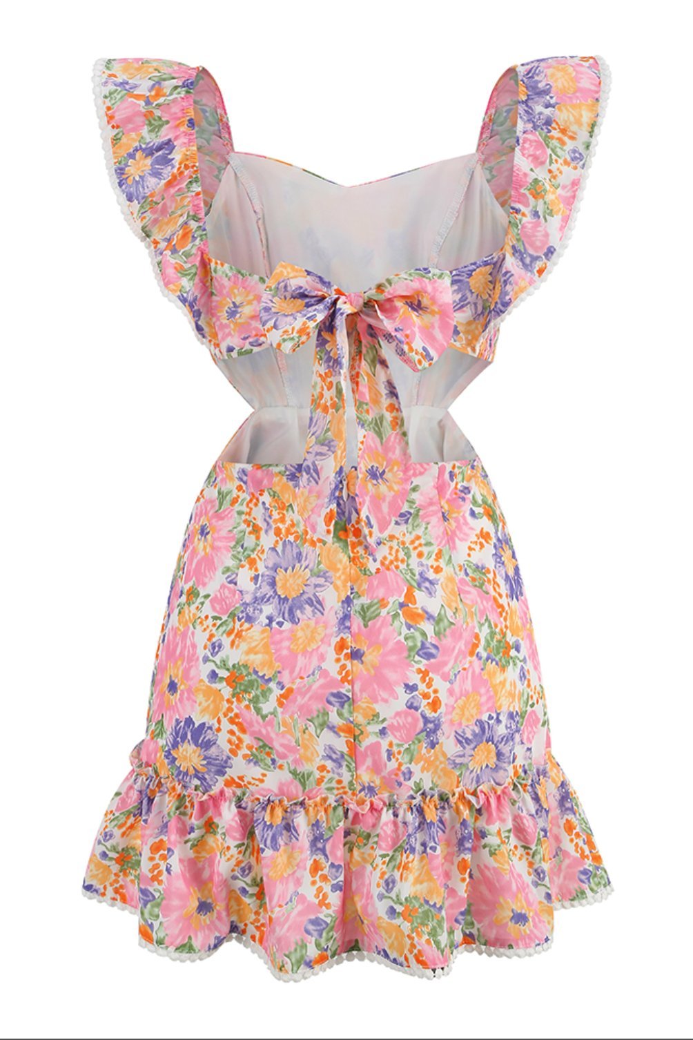 Heloise Baskılı Fiyonklu Mini Elbise