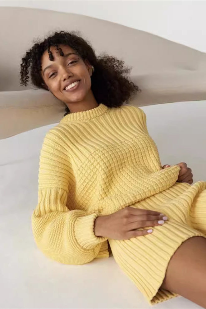 Jocelyn Puf Kol Örgü Takım