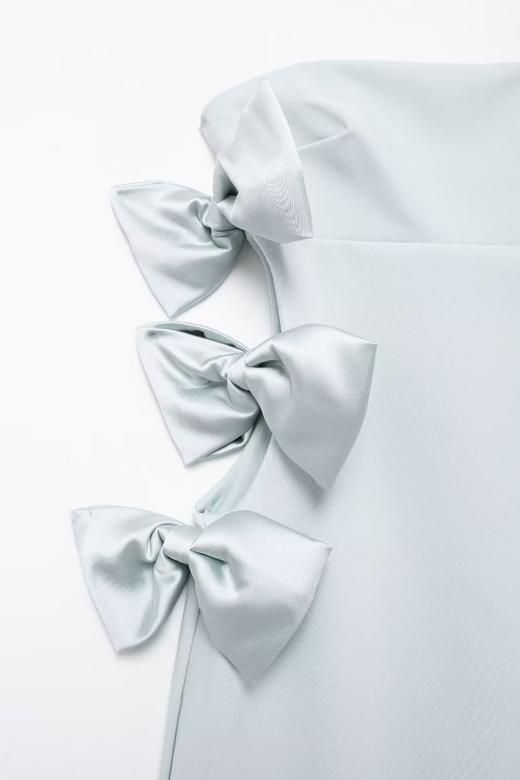 Straplez Fiyonklu Hollow Mini Elbise