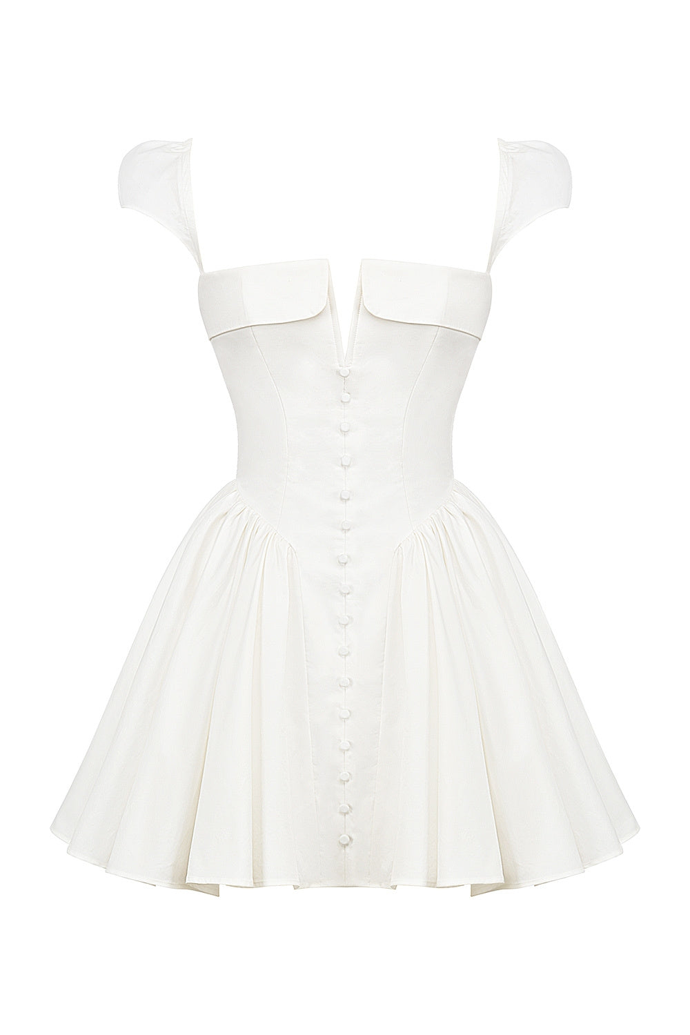 Evelyn Sweetheart Pileli Mini Elbise