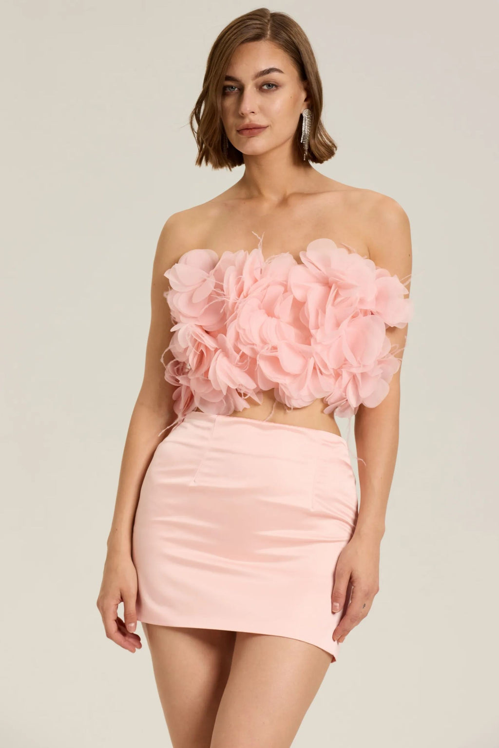 Renata Çiçek Korse Mini Etek Takım