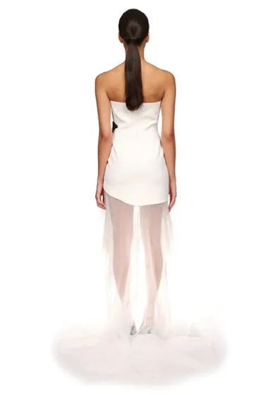 Veronica Straplez Kristal Taşlı Mini Elbise