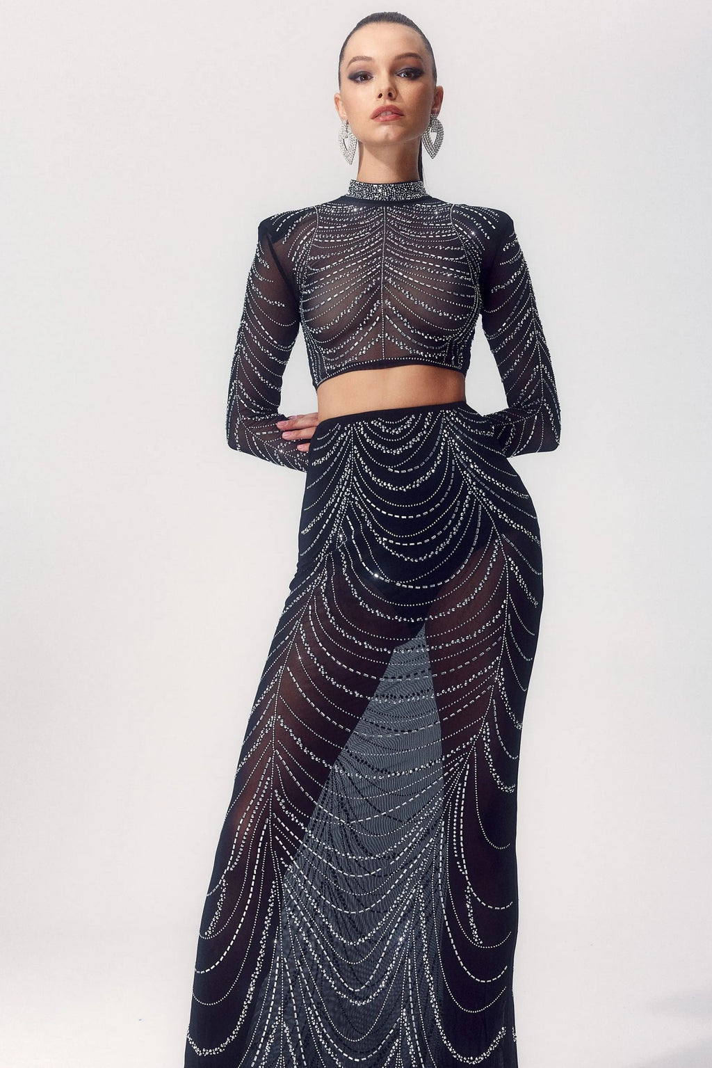 Selena Süslü Pırlanta Örgü Set