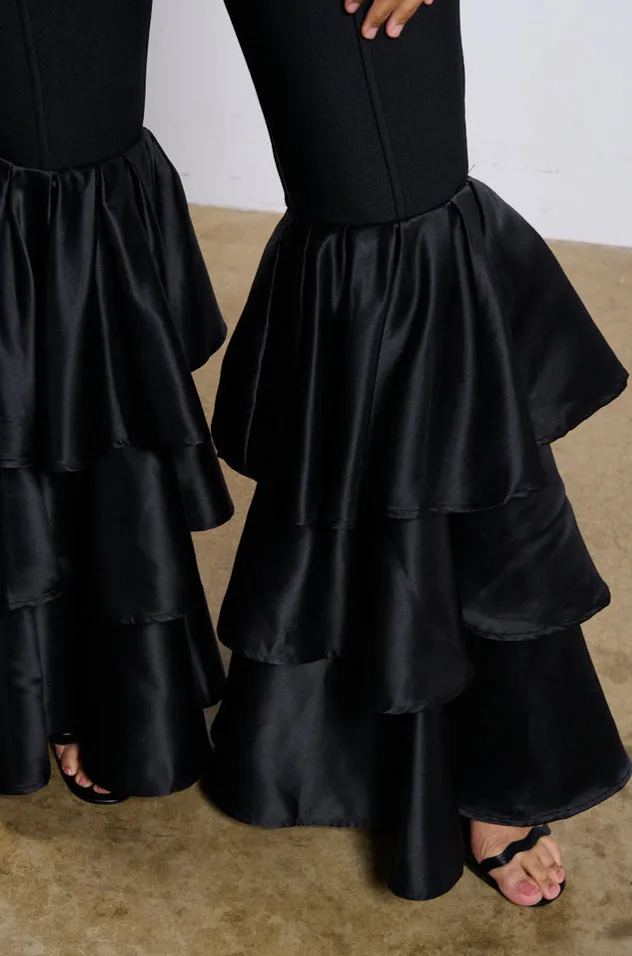 Sharon Straplez Geniş Etekli Tulum