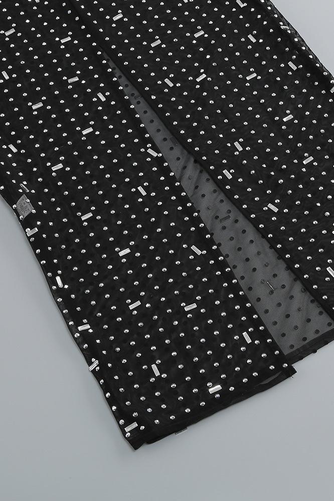 Ina Diamante File Yırtmaçlı Uzun Elbise