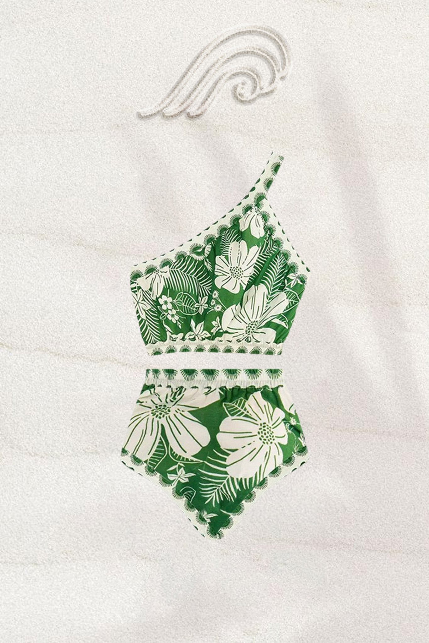 Jasmine Tek Omuz Tropikal Yüzme Seti