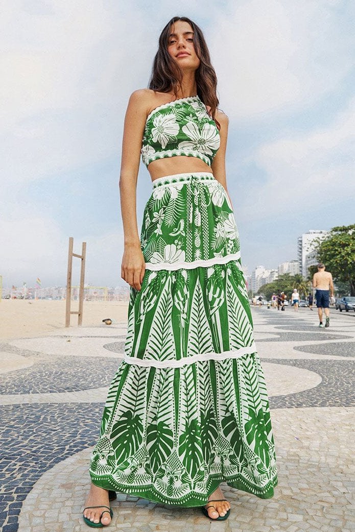 Jasmine Tek Omuz Tropikal Yüzme Seti