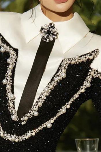 Jessie Uzun Kollu Payetler Tüvit Mini Elbise