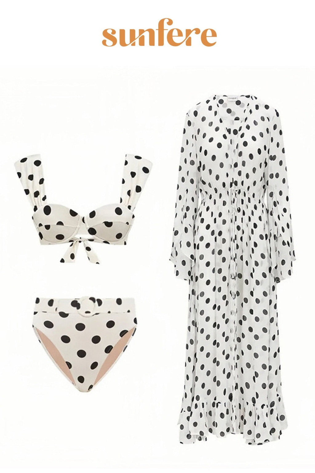 Robin Baskılı Yüksek Bel Üçlü Yüzme Takımı