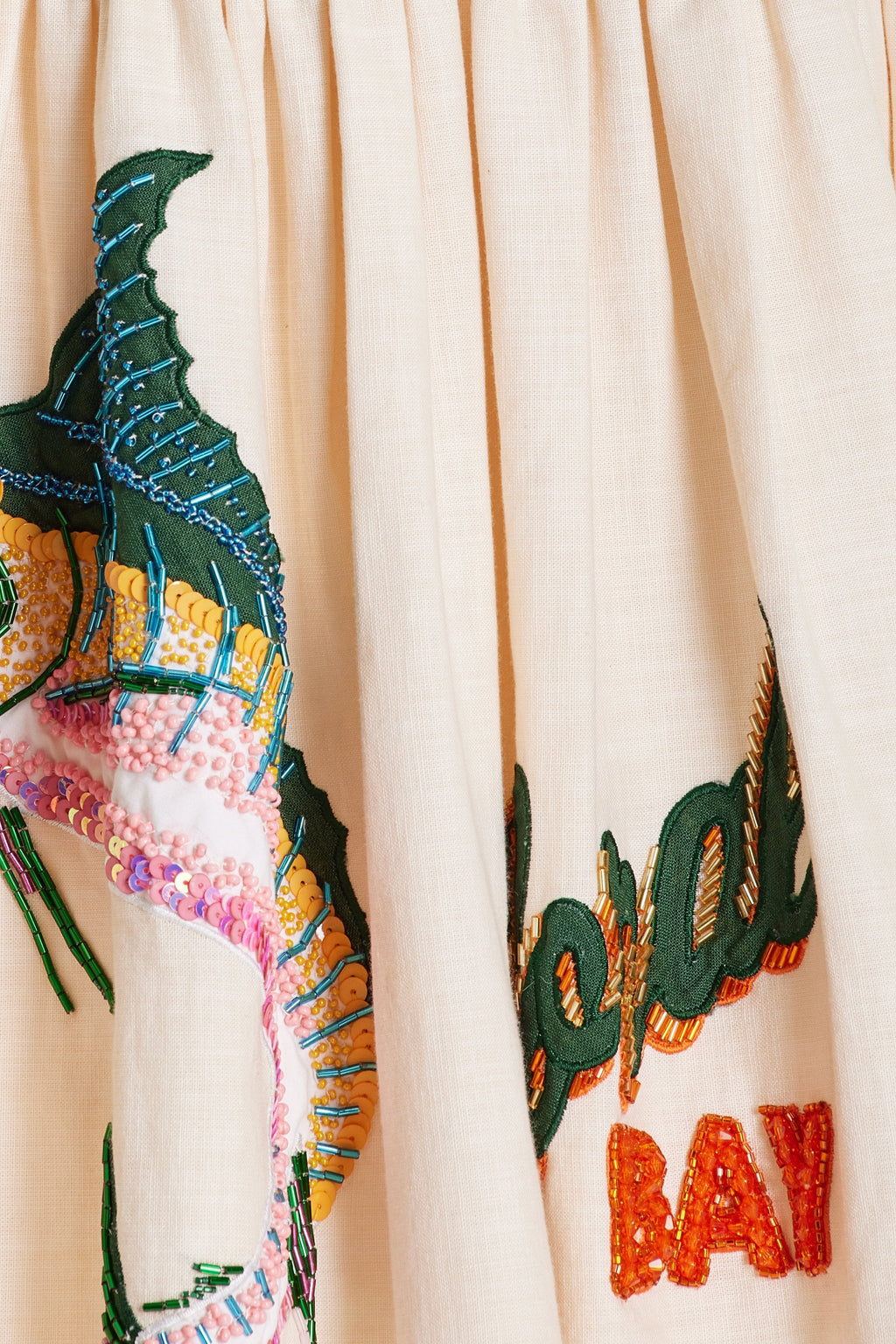 Polly Nakışlı Kolsuz Midi Elbise