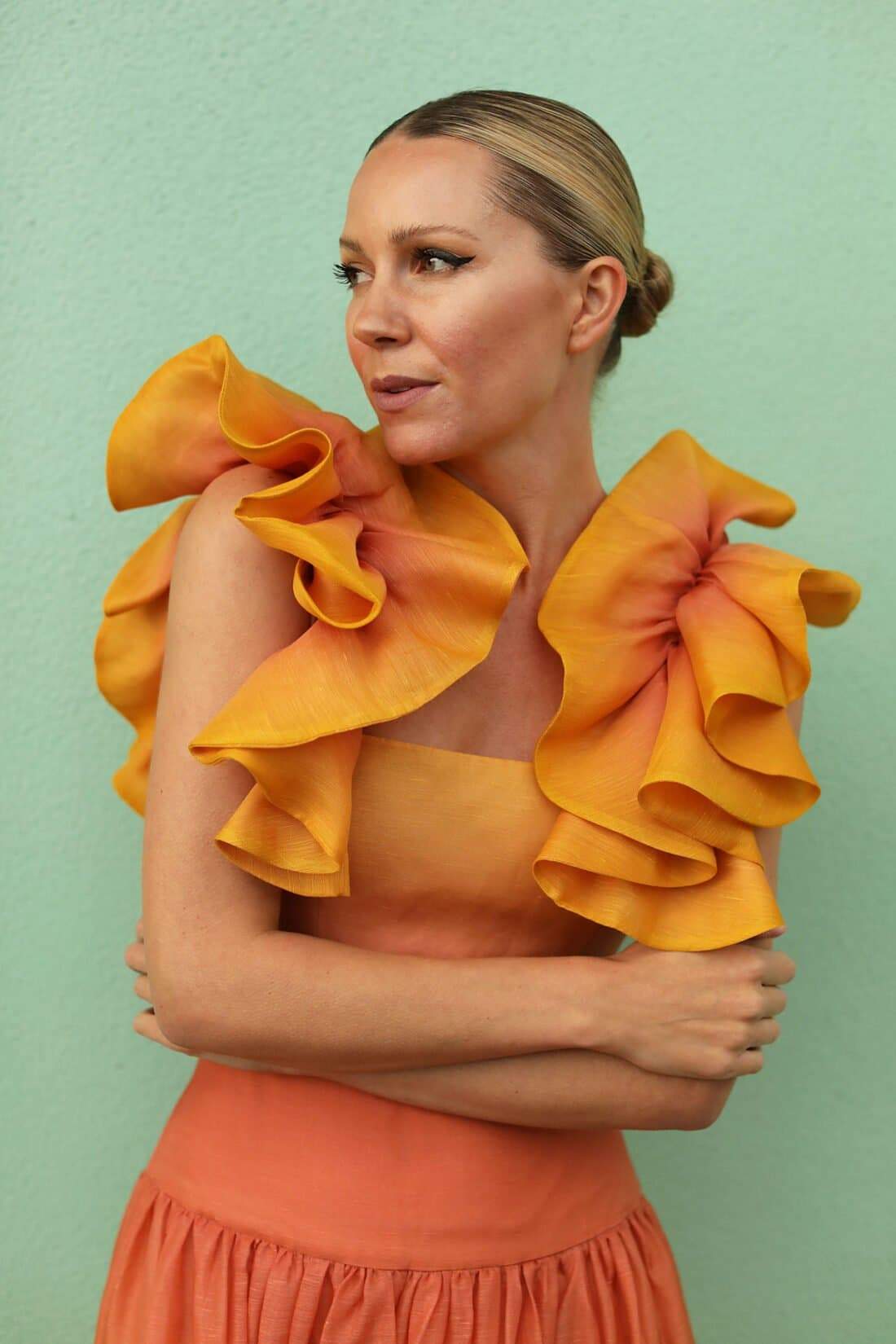 Hannah Fırfırlı Korse Degrade Set