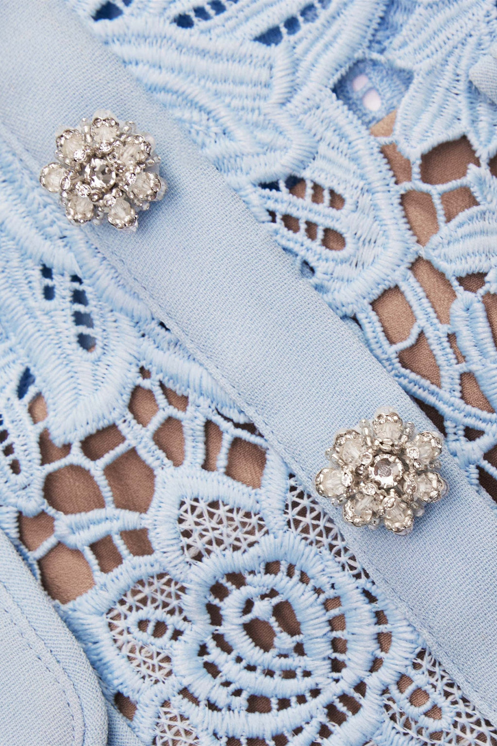 Renata Çiçek İşlemeli Dantel Mini Elbise