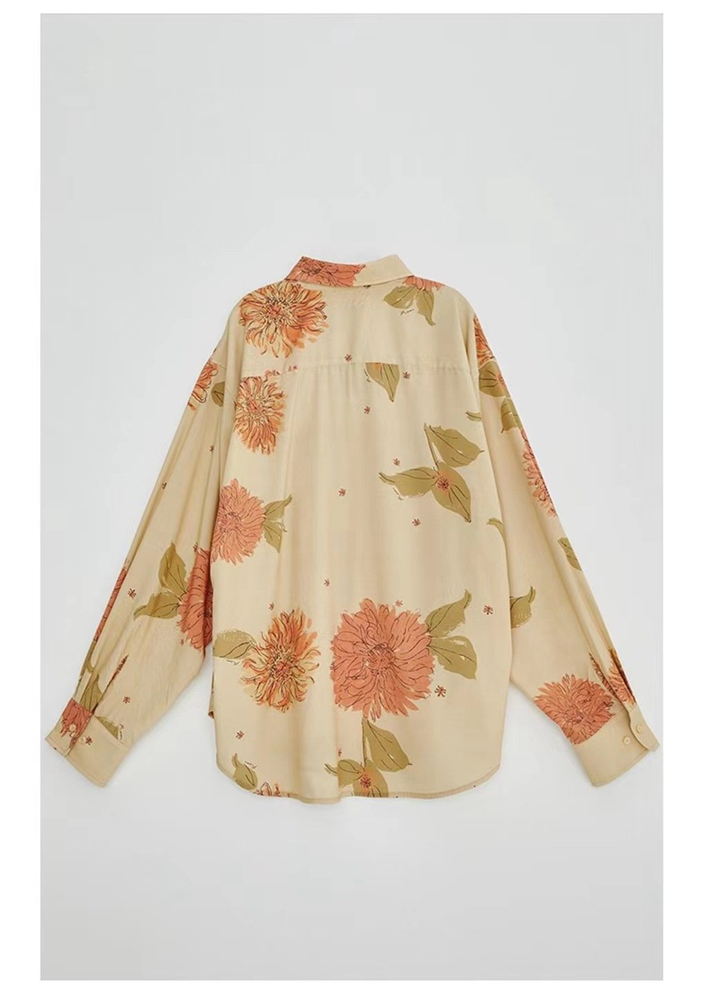 Rhoda Boyalı Çiçekli Bol Kesim Bluz