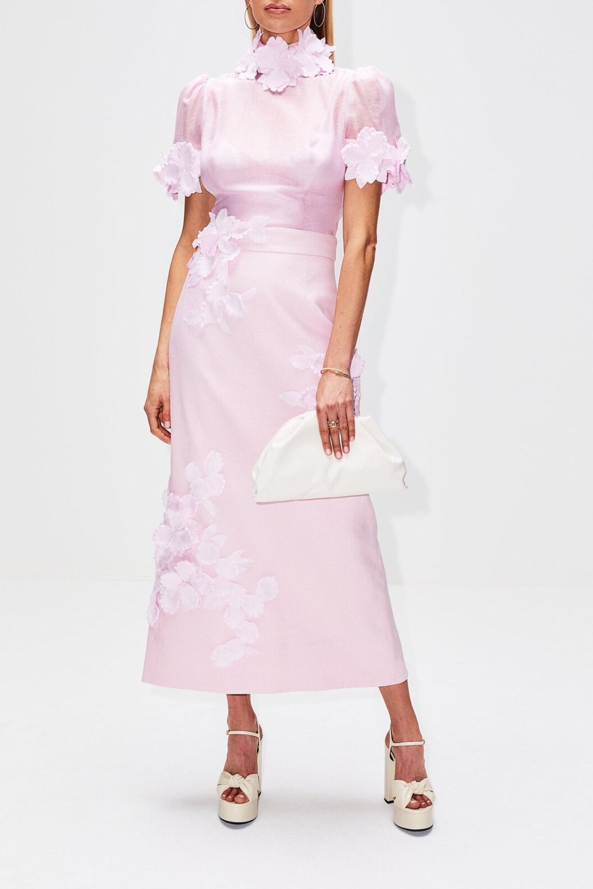 Evelyn Çiçek İşlemeli Elbise Takımı