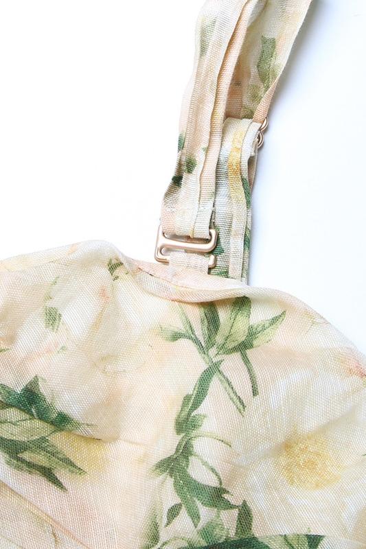 Eula Baskılı Çiçek Desenli Mini Elbise