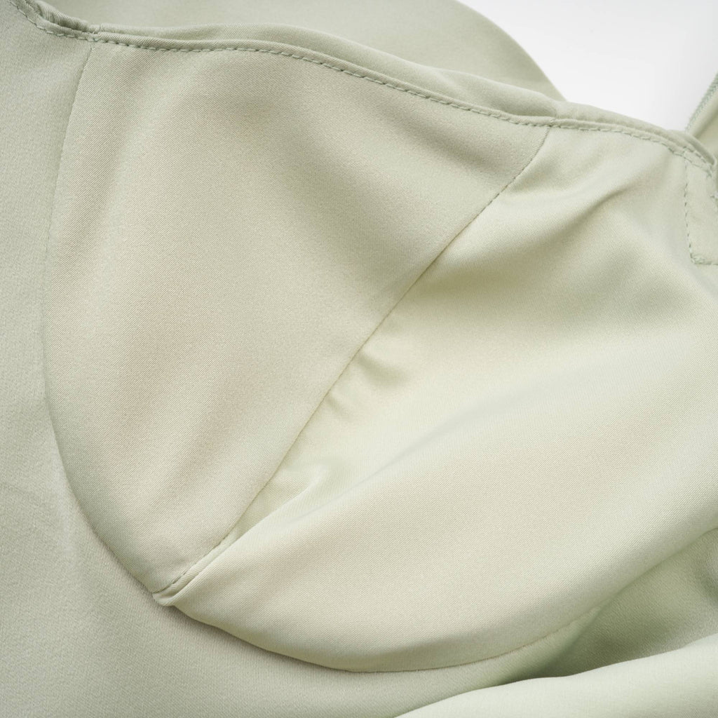 Karina Sütyen Dolgulu Saten Mini Elbise