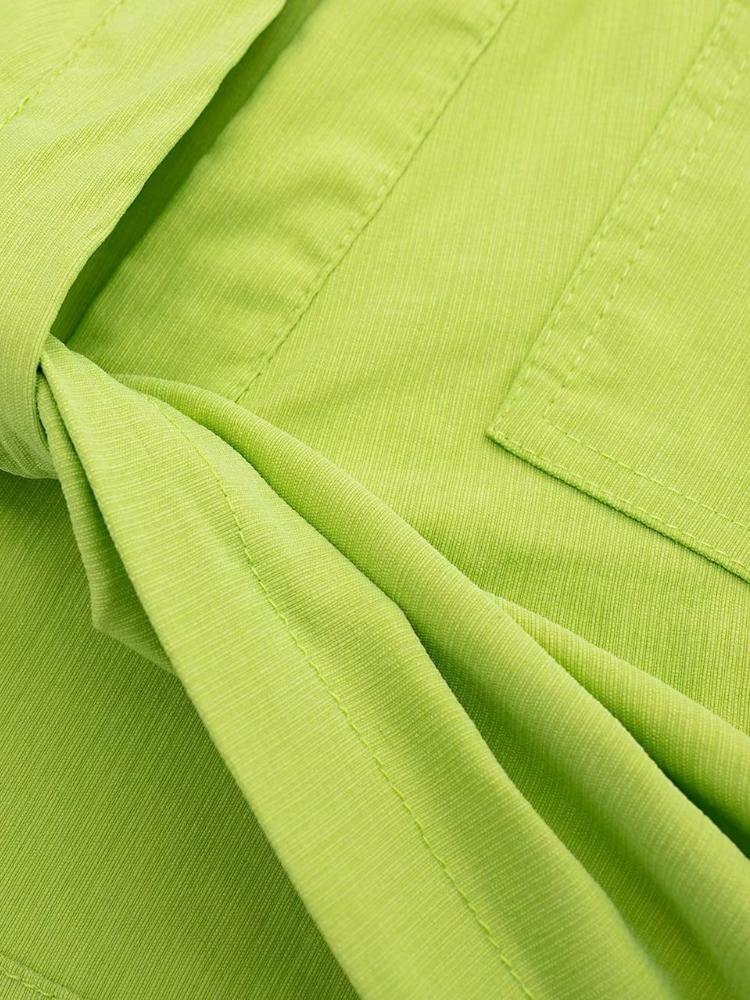 Kay Bükümlü Crop Keten Bluz