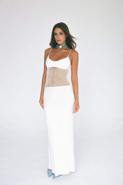 Kelly Kolsuz Cut-Out Maxi Slip Elbise
