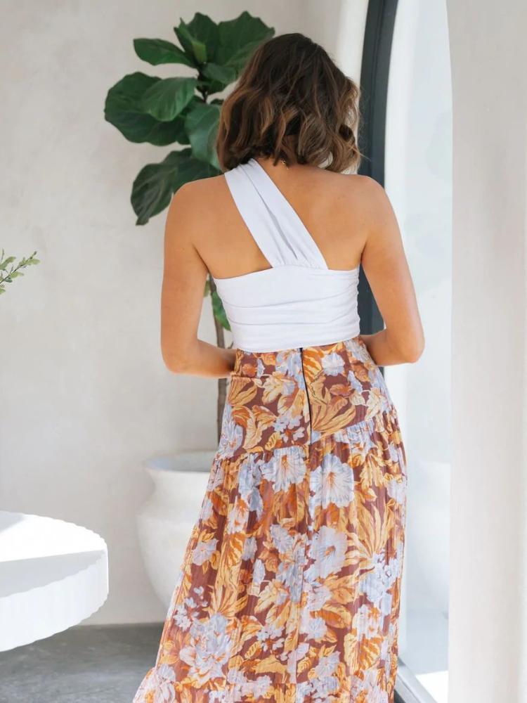 Laura Tek Omuzlu Crop Top