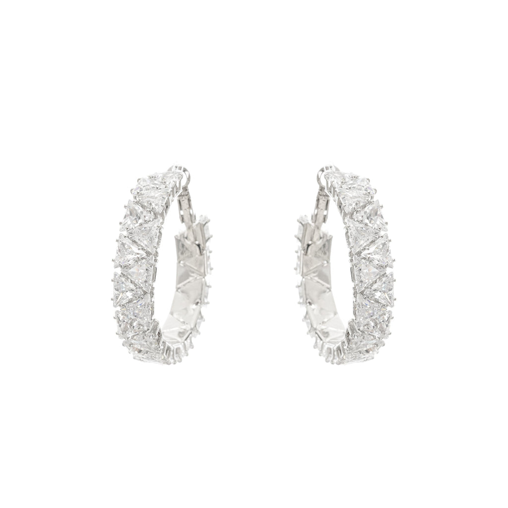 Léa Kristal Süslemeli Daire Küpeler